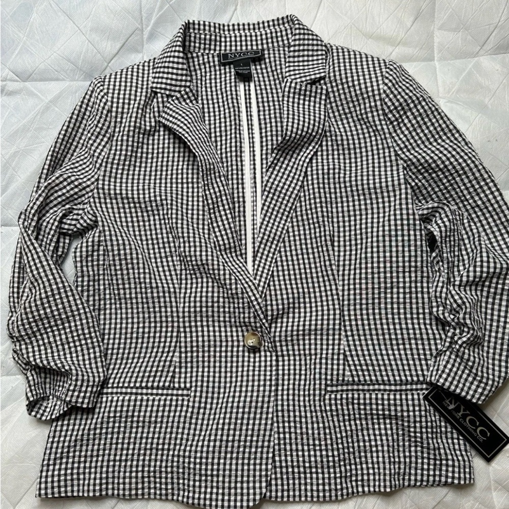 NYCC Women’s Blazer Black And White Size  L